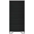Bibliothèque noir 80x31x169 cm bois d’ingénierie