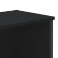 Bibliothèque noir 80x31x169 cm bois d’ingénierie