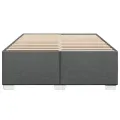 Cadre de lit sans matelas gris foncé 160x200 cm tissu