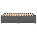 Cadre de lit sans matelas gris foncé 160x200 cm tissu