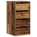Commode d'angle vieux bois 40x41x76 cm bois d'ingénierie