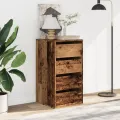 Commode d'angle vieux bois 40x41x76 cm bois d'ingénierie