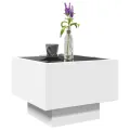 Table d'appoint avec LED blanc 40x40x30 cm bois d'ingénierie