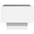 Table d'appoint avec LED blanc 40x40x30 cm bois d'ingénierie