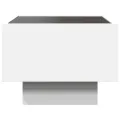 Table d'appoint avec LED blanc 40x40x30 cm bois d'ingénierie