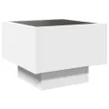 Table d'appoint avec LED blanc 40x40x30 cm bois d'ingénierie