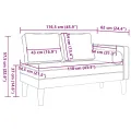 Chaise longue avec coussins noir similicuir