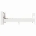 Cadre de lit sans matelas blanc 75x190 cm bois de pin massif