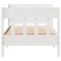 Cadre de lit sans matelas blanc 75x190 cm bois de pin massif