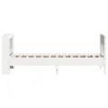 Cadre de lit sans matelas blanc 75x190 cm bois de pin massif