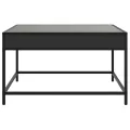 Table basse avec LED infini noir 70x50x41 cm