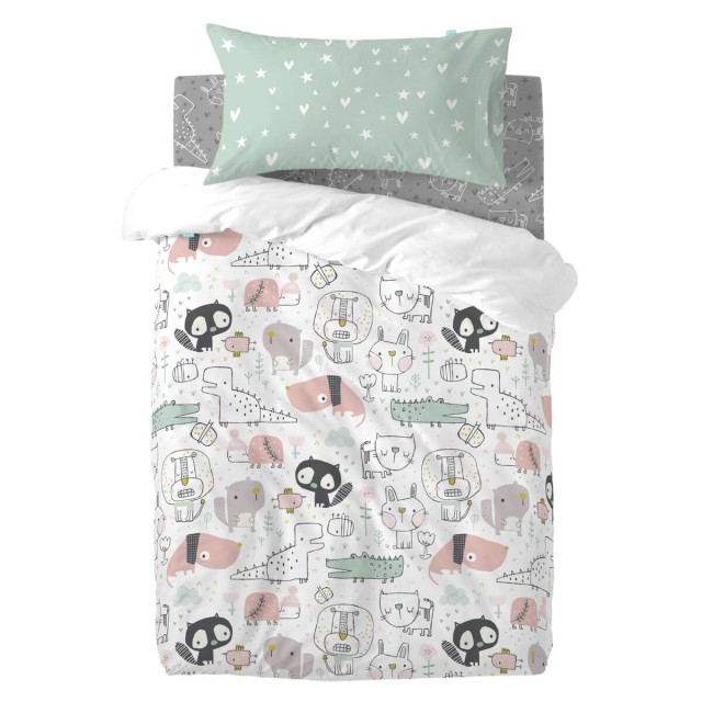 Parure de couette HappyFriday Moshi Moshi Best Buddies Multicouleur Li