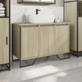 Armoire lavabo de salle de bain chêne sonoma 91x35x60 cm