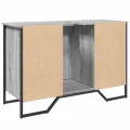 Armoire lavabo de salle de bain sonoma gris 91x35x60 cm