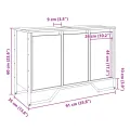 Armoire lavabo de salle de bain sonoma gris 91x35x60 cm