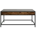 Table basse avec LED infini chêne fumé 90x50x41 cm