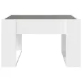 Table basse avec LED infini blanc 50x53x30 cm