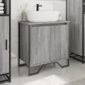 Armoire lavabo de salle de bain sonoma gris 60x35x60 cm