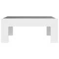Table basse avec LED infini blanc 70x50x30 cm