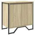 Armoire lavabo de salle de bain chêne sonoma 60x35x60 cm