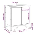 Armoire lavabo de salle de bain chêne sonoma 60x35x60 cm