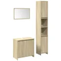Ensemble de meubles de salle de bain 3 pcs chêne sonoma
