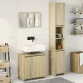 Ensemble de meubles de salle de bain 3 pcs chêne sonoma