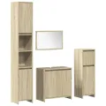 Ensemble de meubles de salle de bain 4 pcs chêne sonoma