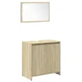 Ensemble de meubles de salle de bain 4 pcs chêne sonoma