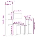 Ensemble de meubles de salle de bain 4 pcs chêne sonoma