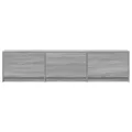 Meuble TV avec LED sonoma gris 165x34x40 cm bois d'ingénierie