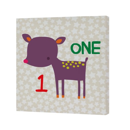 Leinwand HappyFriday Baleno teen Forest friends Bunt 27 x 27 cm