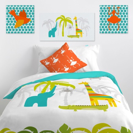 Tela HappyFriday Baleno Teen Zoo Multicolore 27 x 54 cm 2