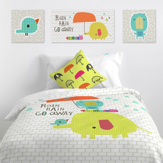 Toile HappyFriday Baleno Teen Drops Multicouleur 27 x 27 cm