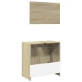 Ensemble de meubles de salle de bain 2 pcs chêne sonoma