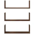 Étagères murales 3pcs chêne marron 58x18x18cm bois d'ingénierie