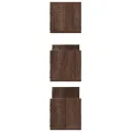 Étagères murales 3pcs chêne marron 58x18x18cm bois d'ingénierie