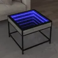 Table basse avec LED Infinity sonoma gris 50x50x41 cm