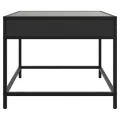 Table basse avec LED Infinity noir 50x50x41 cm