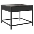 Table basse avec LED Infinity noir 50x50x41 cm