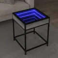 Table basse avec LED Infinity sonoma gris 40x40x51 cm