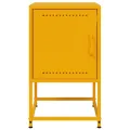 Tables de chevet 2 pcs jaune moutarde 36x39x60,5 cm acier