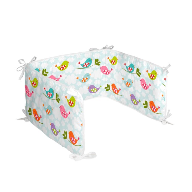 Protection du berceau HappyFriday Mr Fox Little birds Multicouleur 210