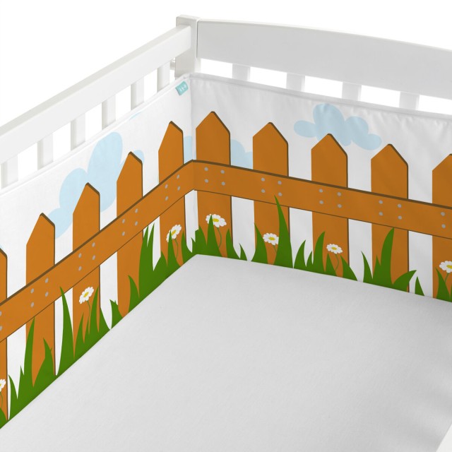 Protection du berceau HappyFriday Mr Fox Piggys Multicouleur 210 x 40