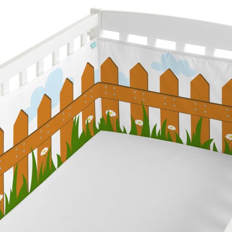 Protection du berceau HappyFriday Mr Fox Piggys Multicouleur 210 x 40