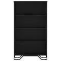 Bibliothèque noir 80x31x137,5 cm bois d'ingénierie