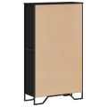 Bibliothèque noir 80x31x137,5 cm bois d'ingénierie