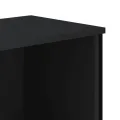 Bibliothèque noir 80x31x137,5 cm bois d'ingénierie
