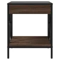 Table basse avec LED Infinity chêne marron 40x40x49 cm