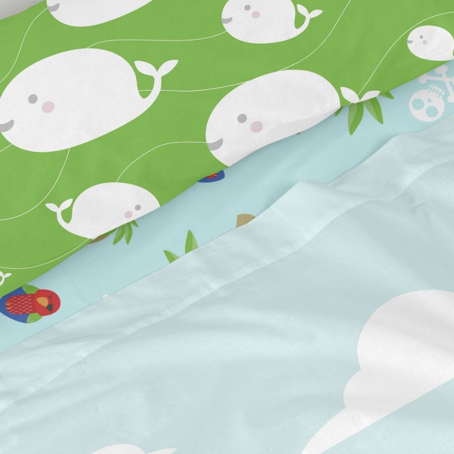 Juego de Sábanas HappyFriday Happynois Pirata Multicolor Cama de 105